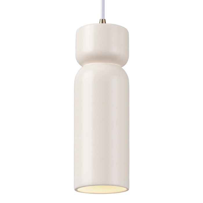 Justice Designs - CER-6510-MAT-ABRS-WTCD-LED1-700 - LED Pendant - Radiance - Matte White