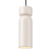 Justice Designs - CER-6510-MAT-CROM-BKCD-LED1-700 - LED Pendant - Radiance - Matte White