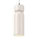 Justice Designs - CER-6510-MAT-DBRZ-WTCD-LED1-700 - LED Pendant - Radiance - Matte White