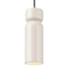 Justice Designs - CER-6510-MAT-NCKL-BKCD-LED1-700 - LED Pendant - Radiance - Matte White