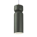 Justice Designs - CER-6510-PWGN-ABRS-WTCD-LED1-700 - LED Pendant - Radiance - Pewter Green