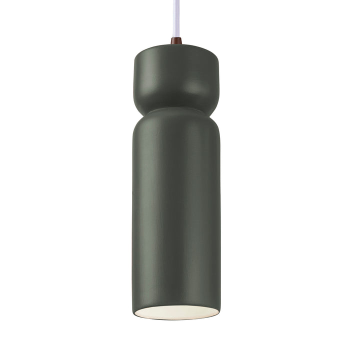 Justice Designs - CER-6510-PWGN-DBRZ-WTCD-LED1-700 - LED Pendant - Radiance - Pewter Green