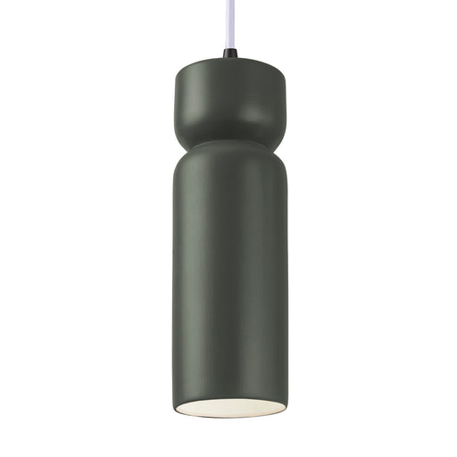 Radiance LED Pendant Pewter Green
