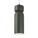 Justice Designs - CER-6510-PWGN-MBLK-WTCD-LED1-700 - LED Pendant - Radiance - Pewter Green