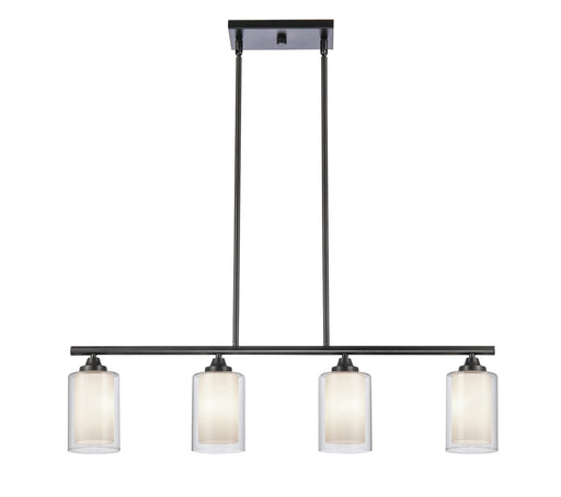 Innovations - 342-4I-BK-CLW-LED - LED Island Pendant - Auralume - Matte Black