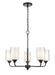 Innovations - 342-5CR-BK-CLW-LED - LED Chandelier - Auralume - Matte Black