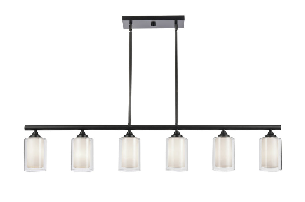 Innovations - 342-6I-BK-CLW - Six Light Island Pendant - Auralume - Matte Black