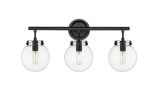 Innovations - 351-3W-BK-CL - LED Bath Vanity - Auralume - Matte Black