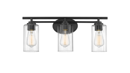 Innovations - 353-3W-BK-CL - Three Light Bath Vanity - Auralume - Matte Black