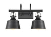 Innovations - 370-2W-BK-M - Two Light Bath Vanity - Auralume - Matte Black