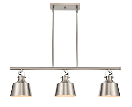 Innovations - 370-3I-SN-M - Three Light Island Pendant - Auralume - Brushed Satin Nickel