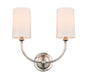 Innovations - 372-2W-PN-S1 - Two Light Wall Sconce - Giselle - Polished Nickel