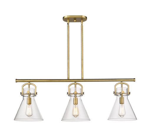 Innovations - 410-3I-BB-G411-10CL - Three Light Island Pendant - Downtown Urban - Brushed Brass