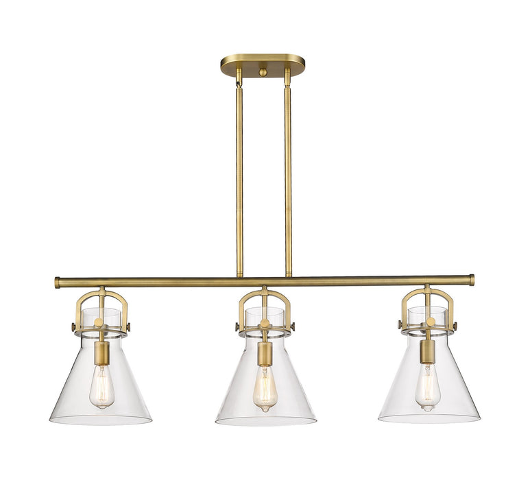 Innovations - 410-3I-BB-G411-10CL - Three Light Island Pendant - Downtown Urban - Brushed Brass