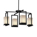 Justice Designs - CLD-7510W-MBLK - LED Outdoor Chandelier - Clouds - Matte Black