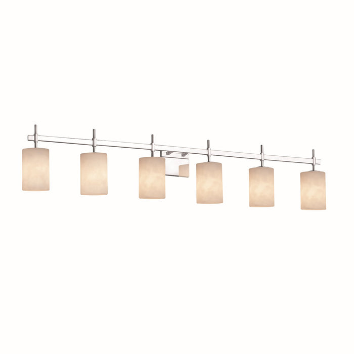 Justice Designs - CLD-8416-10-CROM - Six Light Bath Bar - Clouds - Polished Chrome