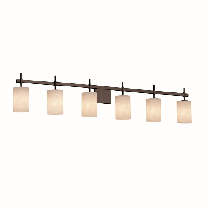 Justice Designs - CLD-8416-10-DBRZ - Six Light Bath Bar - Clouds - Dark Bronze