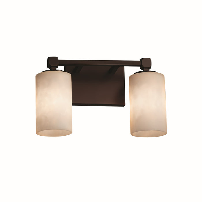 Justice Designs - CLD-8422-10-DBRZ - Two Light Bath Bar - Clouds - Dark Bronze