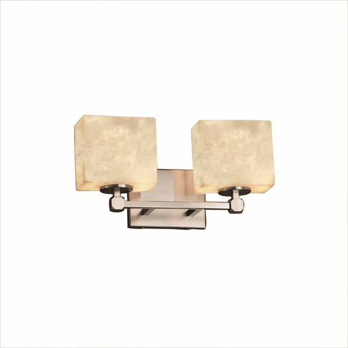 Justice Designs - CLD-8422-55-NCKL - Two Light Bath Bar - Clouds - Brushed Nickel