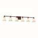 Justice Designs - CLD-8426-20-DBRZ - Six Light Bath Bar - Clouds - Dark Bronze