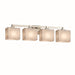 Justice Designs - CLD-8434-55-NCKL - Four Light Bath Bar - Clouds - Brushed Nickel