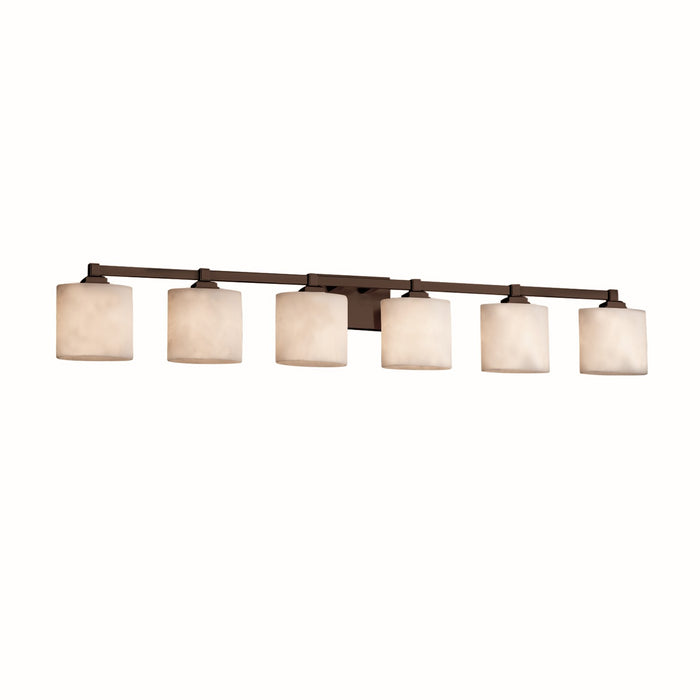 Justice Designs - CLD-8436-30-DBRZ - Six Light Bath Bar - Clouds - Dark Bronze