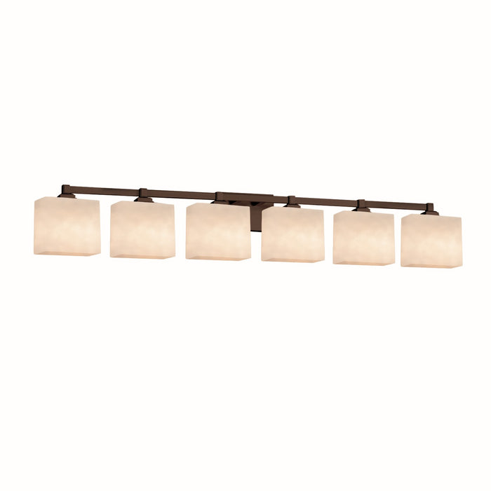 Justice Designs - CLD-8436-55-DBRZ - Six Light Bath Bar - Clouds - Dark Bronze