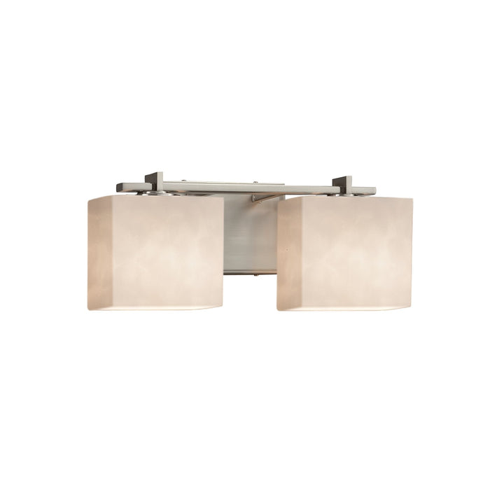 Justice Designs - CLD-8442-55-NCKL - Two Light Bath Bar - Clouds - Brushed Nickel