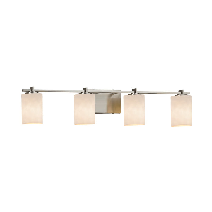 Justice Designs - CLD-8444-10-NCKL - Four Light Bath Bar - Clouds - Brushed Nickel