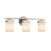 Justice Designs - CLD-8453-10-NCKL - Three Light Bath Bar - Clouds - Brushed Nickel