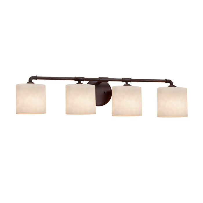 Justice Designs - CLD-8464-30-DBRZ - Four Light Bath Bar - Clouds - Dark Bronze