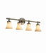 Justice Designs - CLD-8524-20-NCKL-LED4-2800 - LED Bath Bar - Clouds - Brushed Nickel