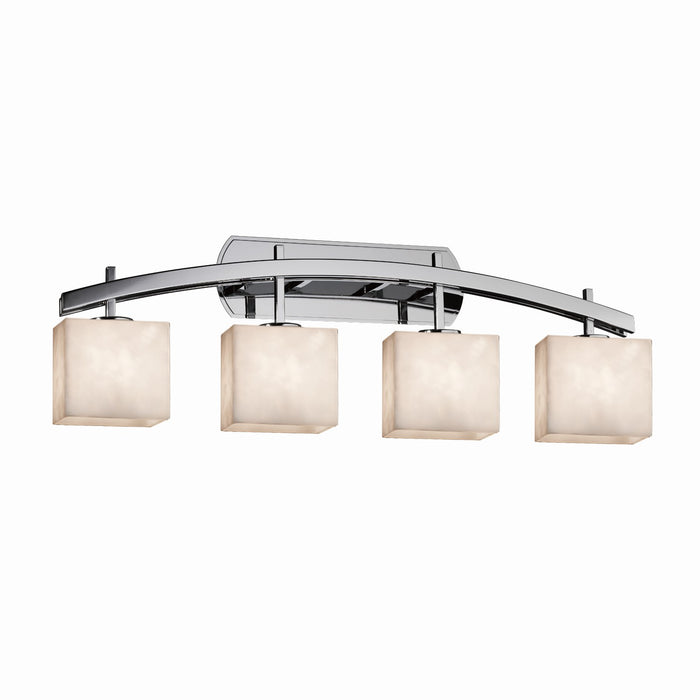 Justice Designs - CLD-8594-55-CROM - Four Light Bath Bar - Clouds - Polished Chrome