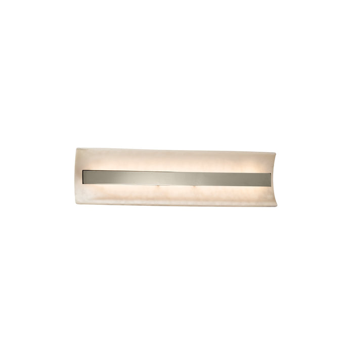 Justice Designs - CLD-8621-NCKL - LED Linear Bath Bar - Clouds - Brushed Nickel