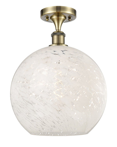 Ballston LED Semi-Flush Mount Antique Brass