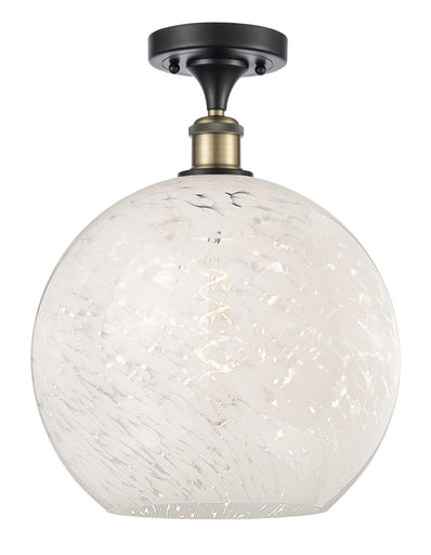 Ballston LED Semi-Flush Mount Black Antique Brass