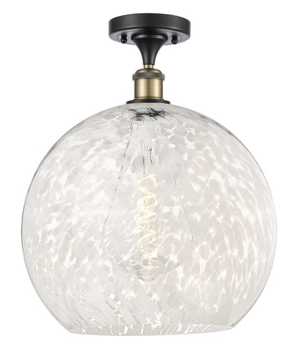 Ballston LED Semi-Flush Mount Black Antique Brass