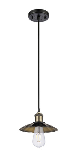 Ballston LED Mini Pendant Black Antique Brass