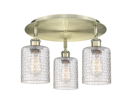 Downtown Urban Three Light Flush Mount