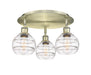 Innovations - 516-3C-AB-G556-6CL - Three Light Flush Mount - Downtown Urban - Antique Brass