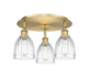 Innovations - 516-3C-BB-G442 - Three Light Flush Mount - Downtown Urban - Brushed Brass