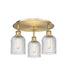 Innovations - 516-3C-BB-G559-5CL - Three Light Flush Mount - Downtown Urban - Brushed Brass