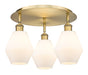 Innovations - 516-3C-BB-G651-6 - Three Light Flush Mount - Downtown Urban - Brushed Brass