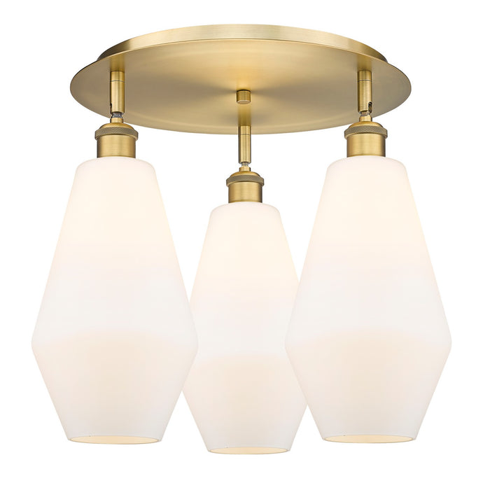 Innovations - 516-3C-BB-G651-7 - Three Light Flush Mount - Downtown Urban - Brushed Brass