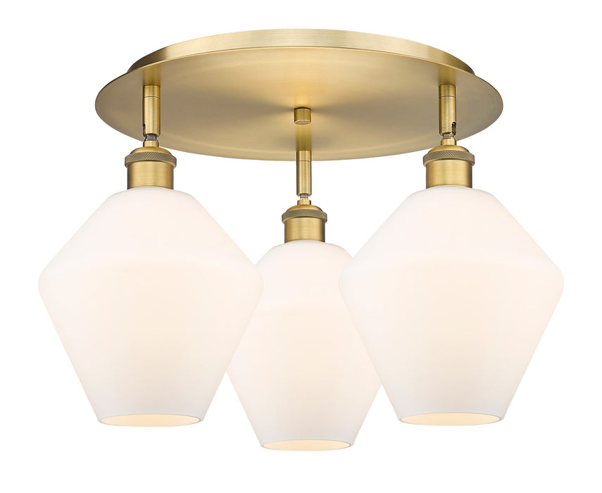 Innovations - 516-3C-BB-G651-8 - Three Light Flush Mount - Downtown Urban - Brushed Brass