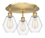 Innovations - 516-3C-BB-G652-6 - Three Light Flush Mount - Downtown Urban - Brushed Brass