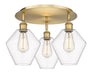 Innovations - 516-3C-BB-G652-8 - Three Light Flush Mount - Downtown Urban - Brushed Brass