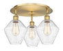 Innovations - 516-3C-BB-G654-8 - Three Light Flush Mount - Downtown Urban - Brushed Brass