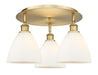 Innovations - 516-3C-BB-GBD-751 - Three Light Flush Mount - Downtown Urban - Brushed Brass