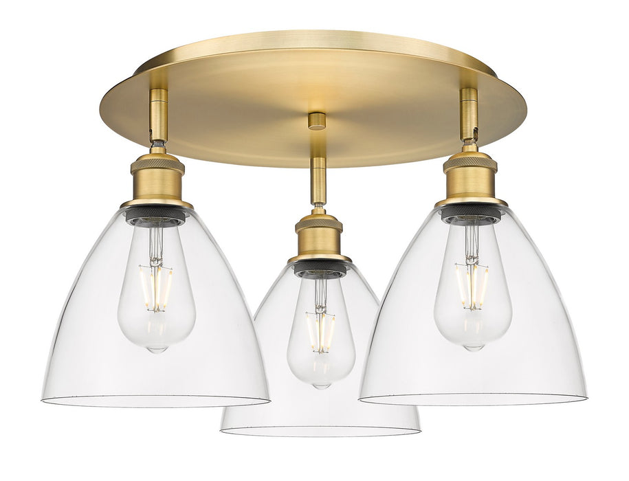 Innovations - 516-3C-BB-GBD-752 - Three Light Flush Mount - Downtown Urban - Brushed Brass